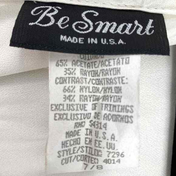 VTG 90s Dress 7/8 Empire Waist Black White Lace Maxi Event Elegant Party Modest - Picture 8 of 12